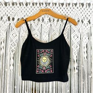 Whimsygoth Celestial ribbed crop top